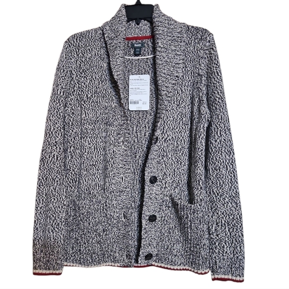 NWT Roots Canada Cotton Cabin Shawl Sweater Knit Cardigan - Picture 1 of 7